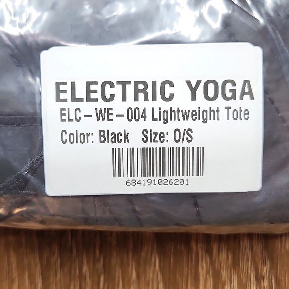 Electric Yoga Black Nylon Lightweight Tote ~ NWT - Picture 7 of 9